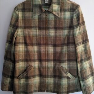 Evan Picone Wool Blend Zip Up Jacket Perfect for Fall Women's 12